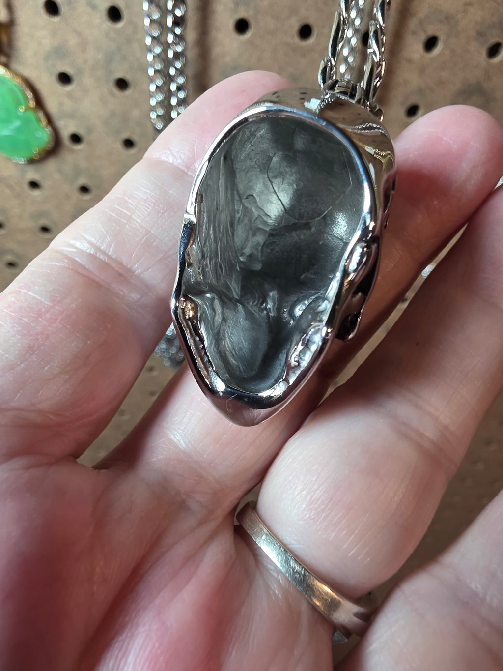 Stainless Steel Skull Pendant with Chain