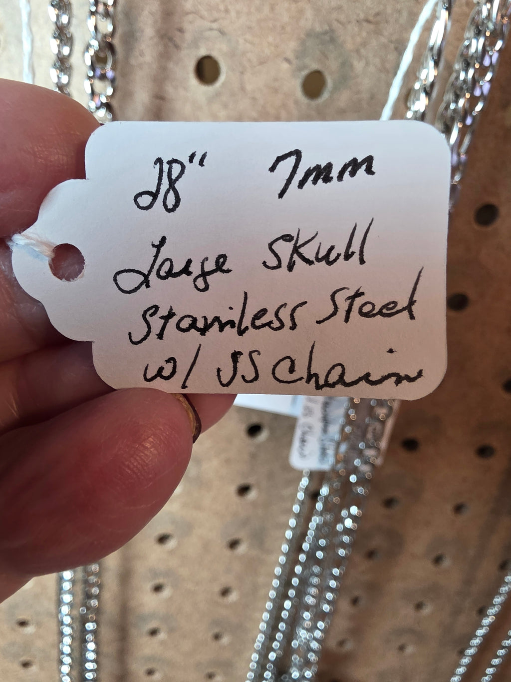 Stainless Steel Large Skull ☠️ Pendant with Chain
