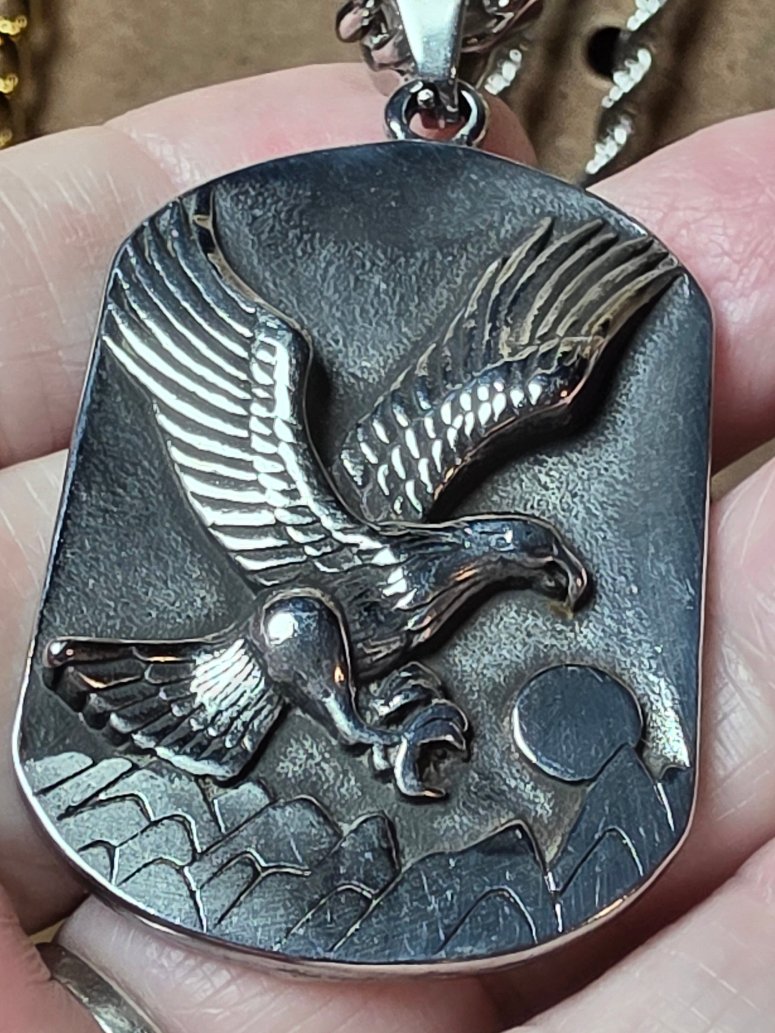 Stainless Steel Eagle Pendant with Chain