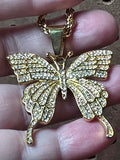 Gold Plated Stainless Steel Butterfly 🦋 Pendant with Chain