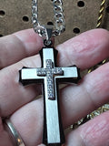 Triple tiered Stainless Steel Pendant with Chain