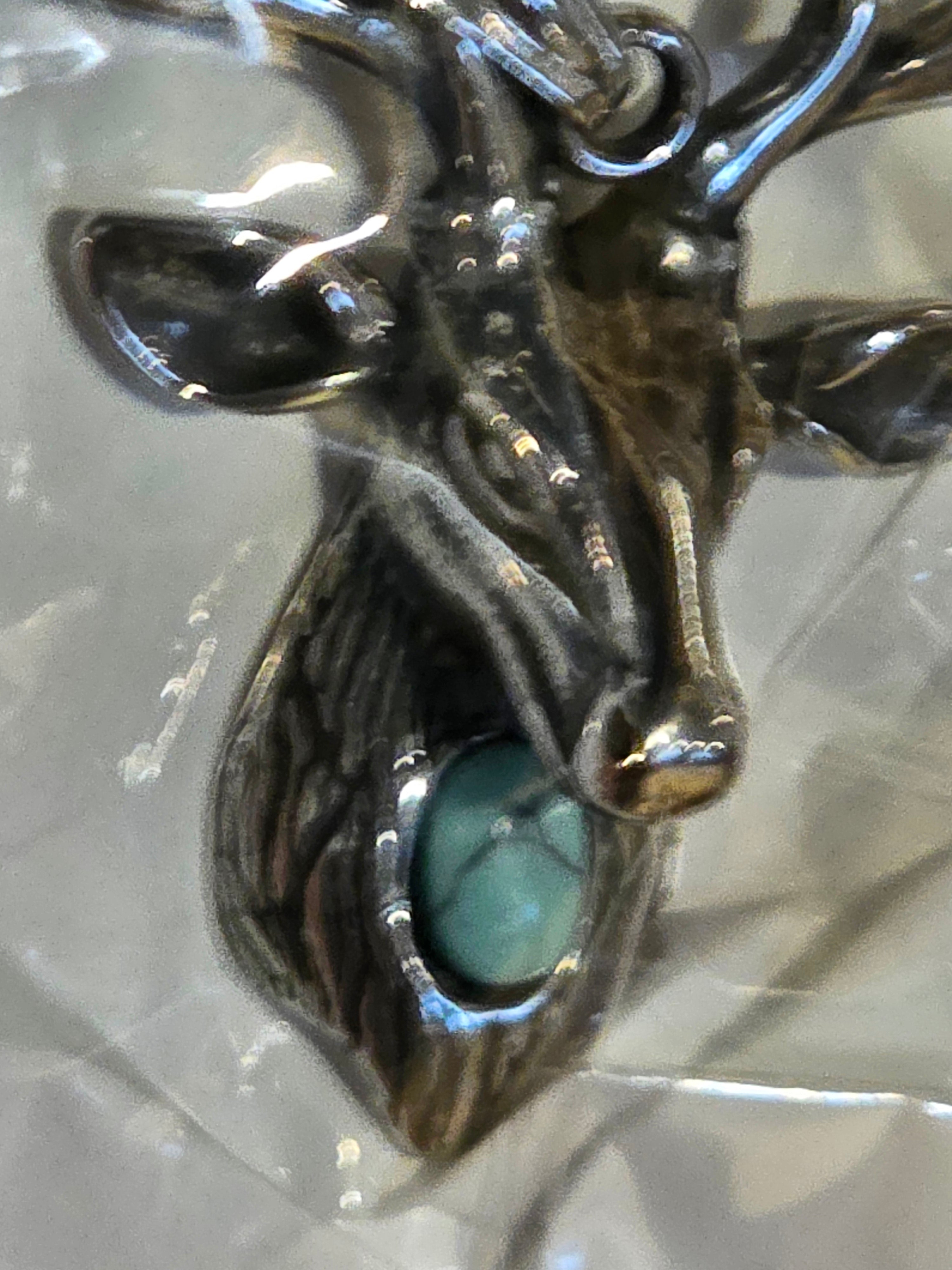 Stainless Steel Turquoise Deer Pendant with Chain