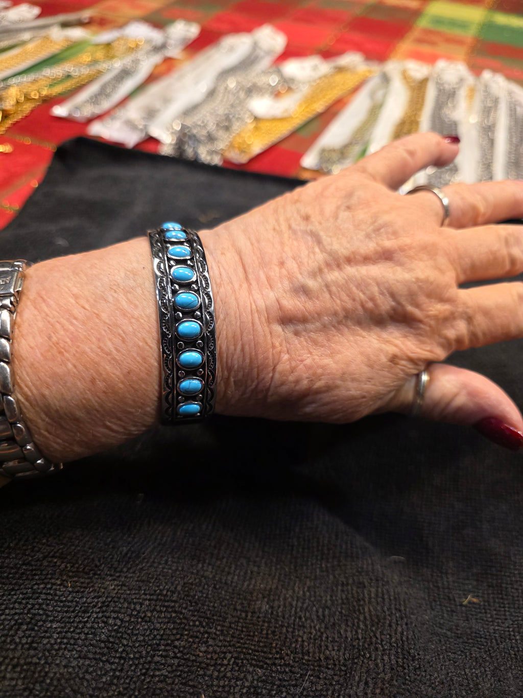 Turquoise Stainless Steel Bracelet