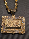 Gold Last Supper Pendant with Chain