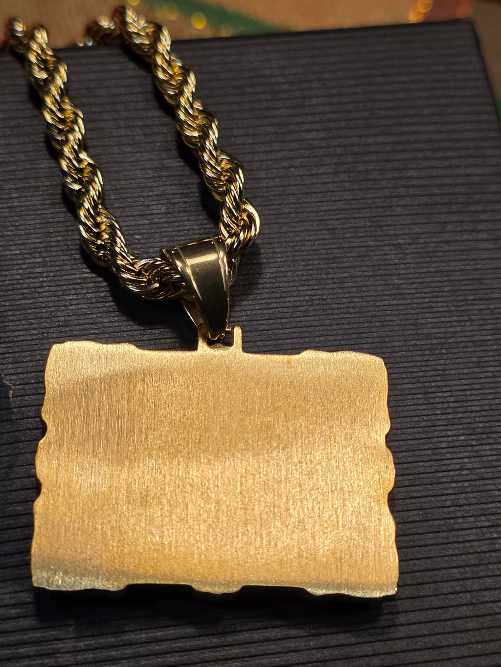 Gold Last Supper Pendant with Chain