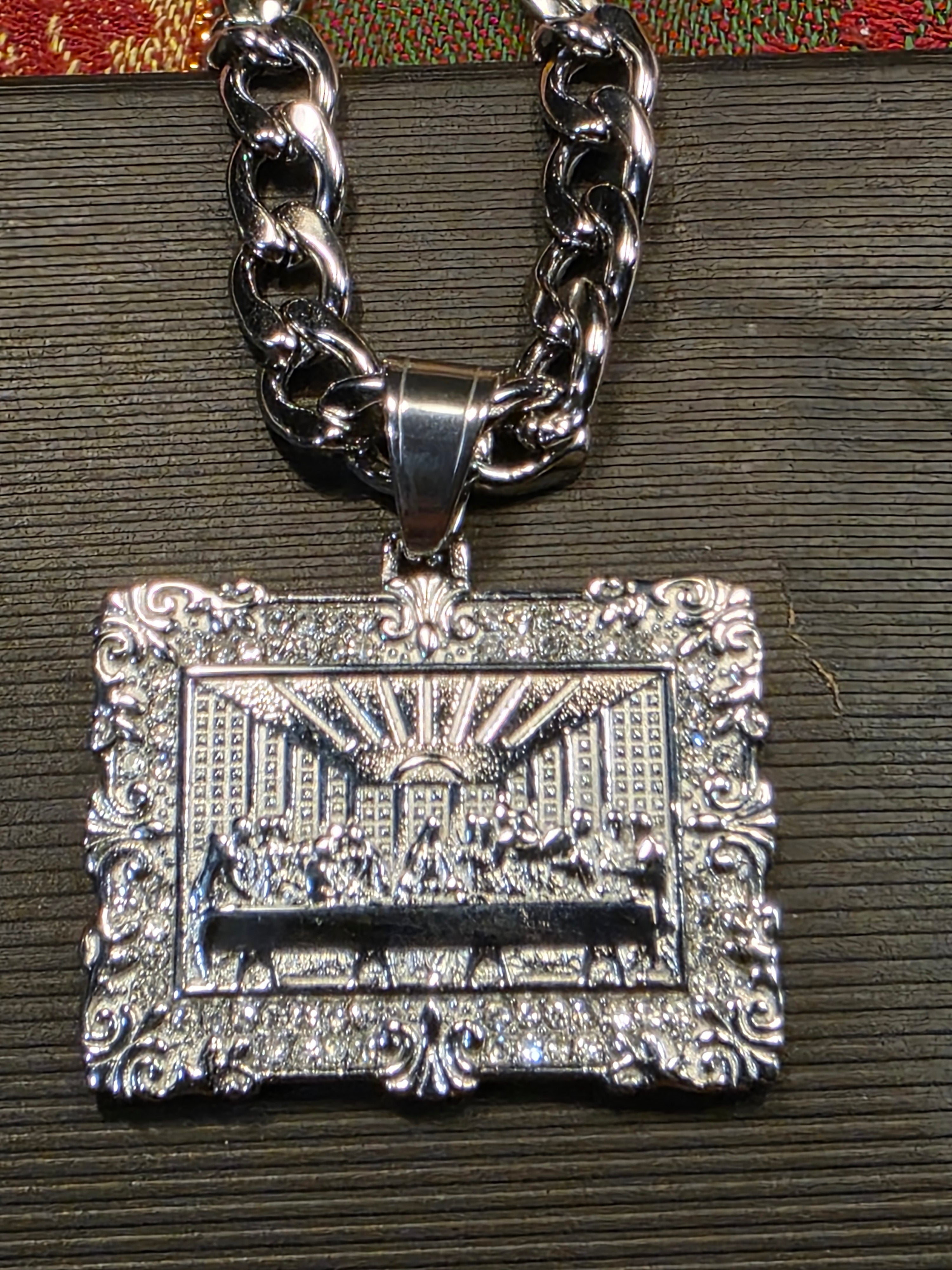 Last Supper Stainless Steel Pendant with Chain