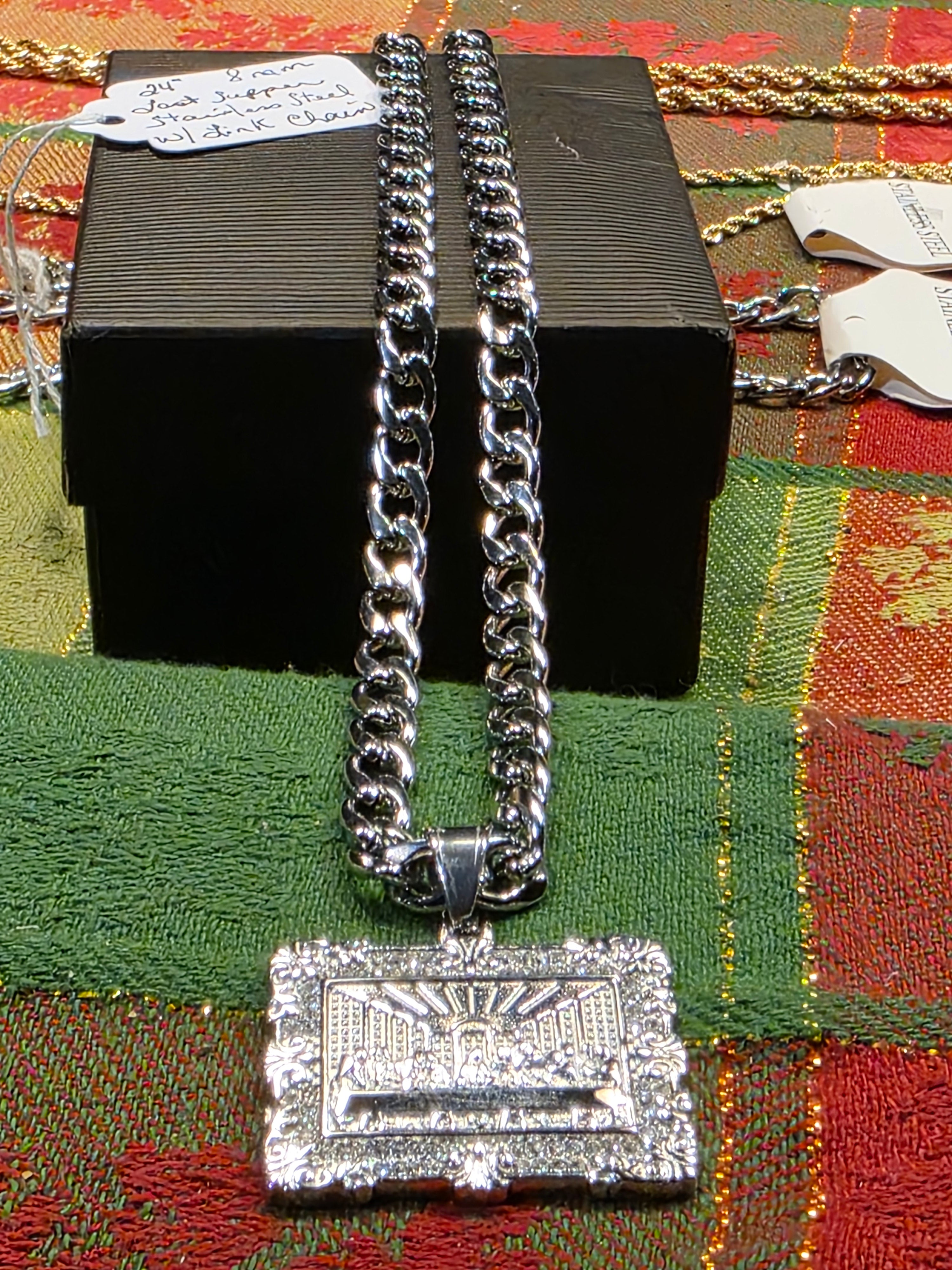 Last Supper Stainless Steel Pendant with Chain