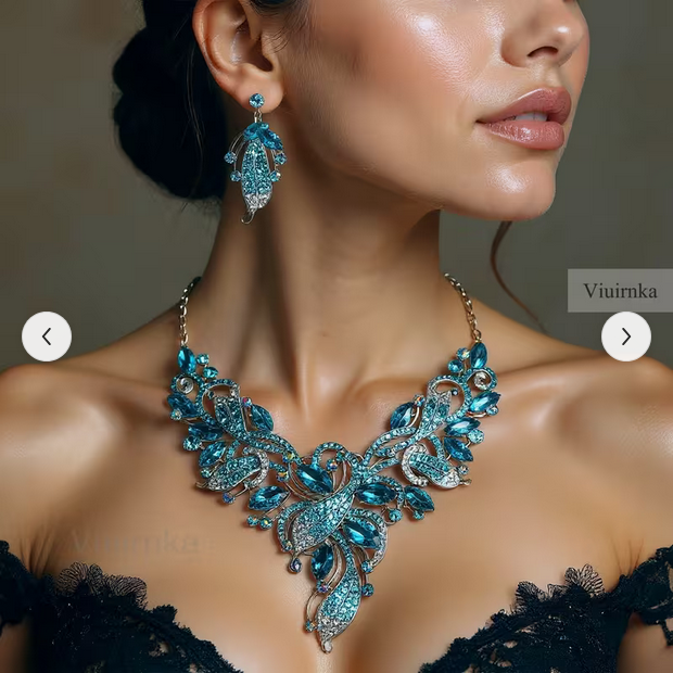 Turquoise-Like Blue Jewelry Set