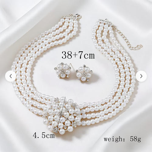 BRIDAL JEWELRY BEADS NECKLACE