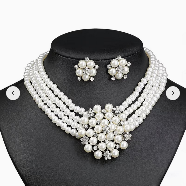 BRIDAL JEWELRY BEADS NECKLACE