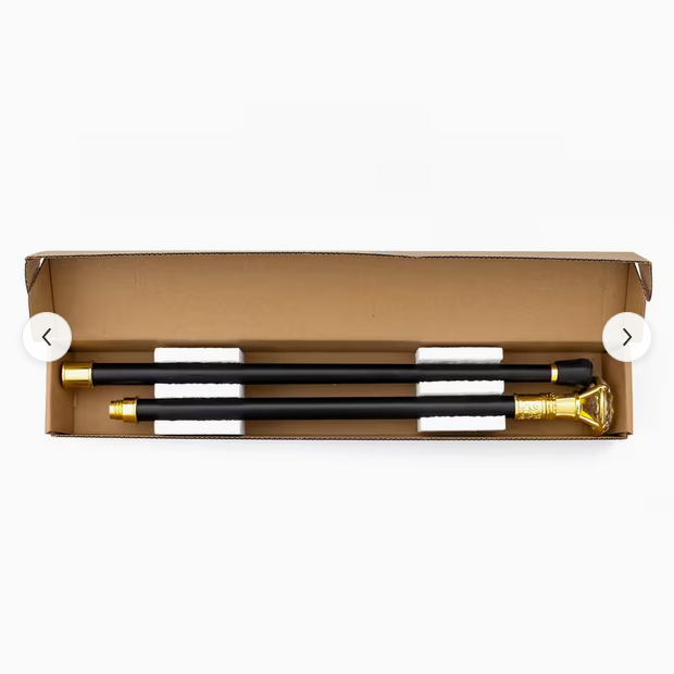 35.6 Inch White Diamond Golden Silvery SticK Cane