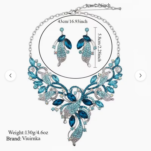 Turquoise-Like Blue Jewelry Set