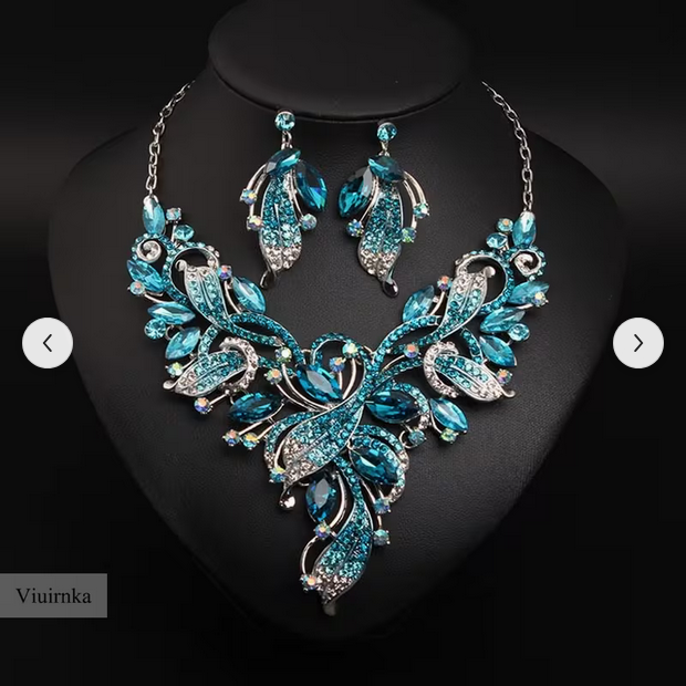 Turquoise-Like Blue Jewelry Set